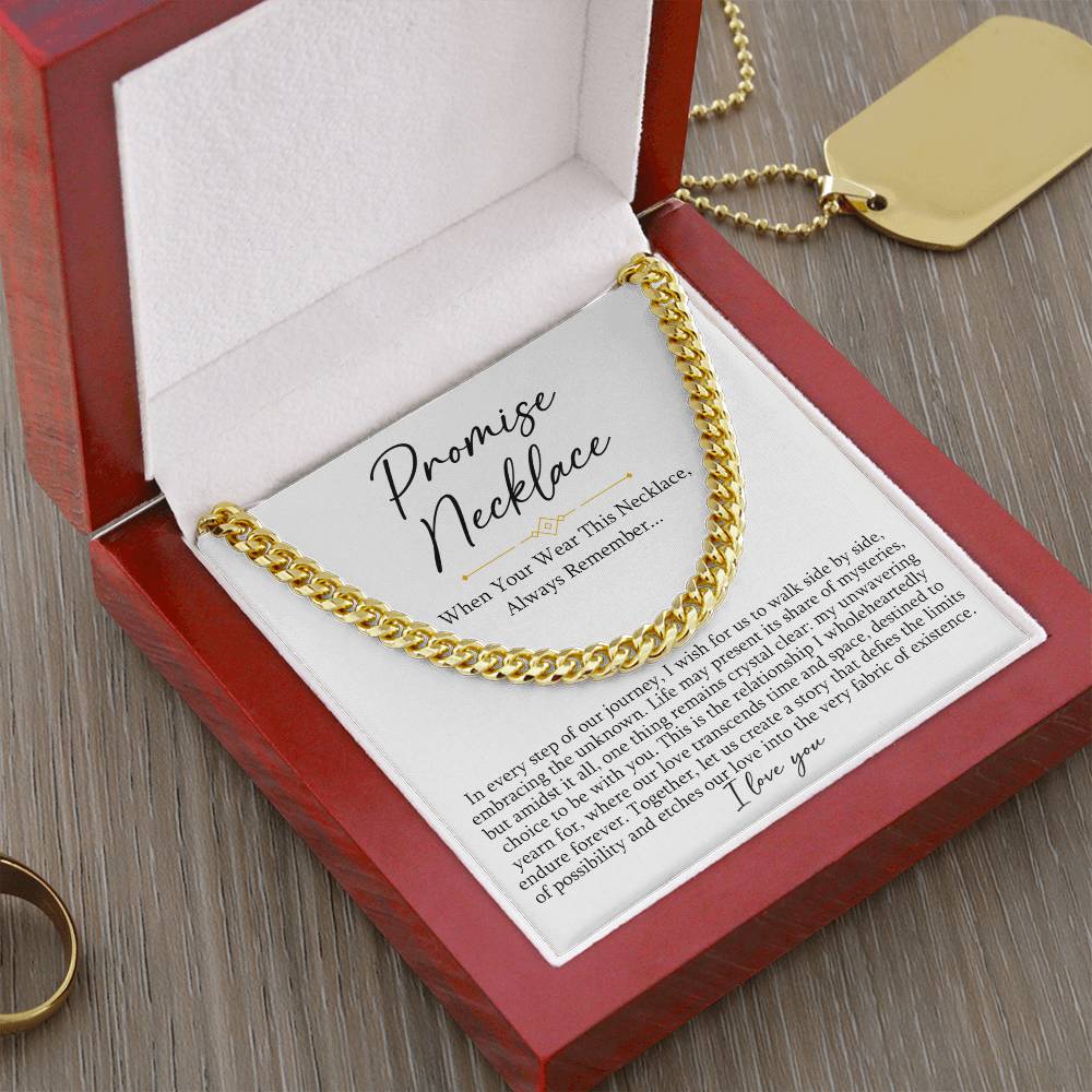 Promise necklace White back