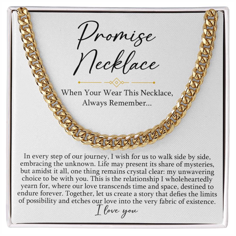 Promise necklace White back