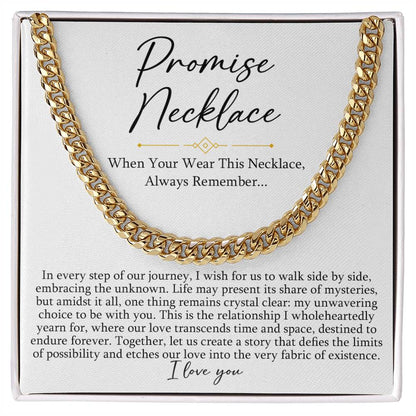 Promise necklace White back