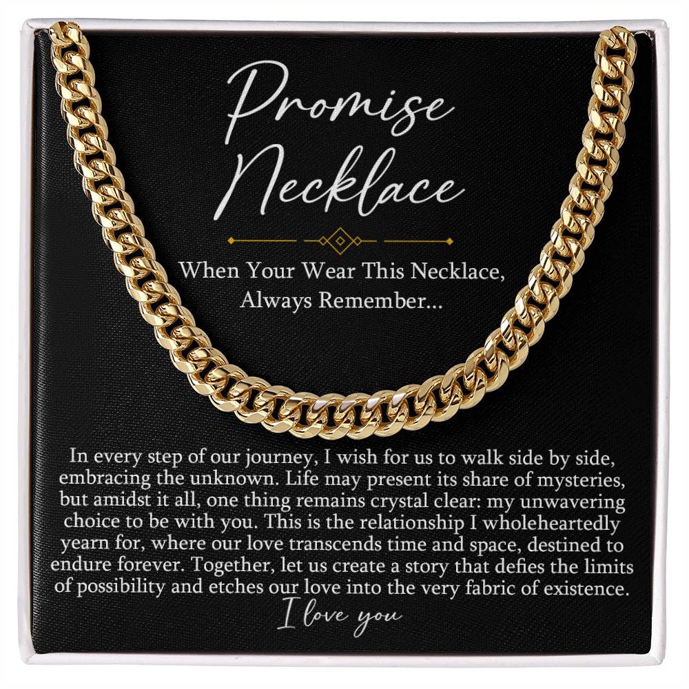 Promise necklace Black back