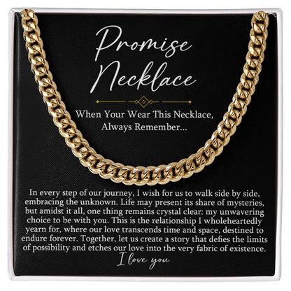 Promise necklace Black back