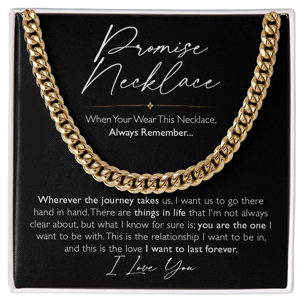 Promise necklace Black back 2