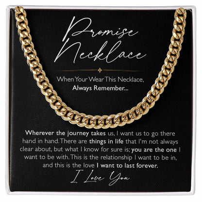 Promise necklace Black back 2
