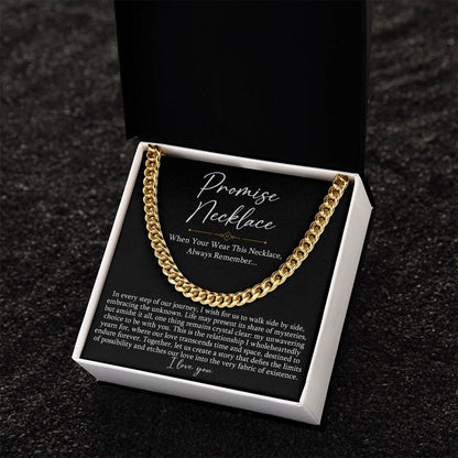 Promise necklace Black back