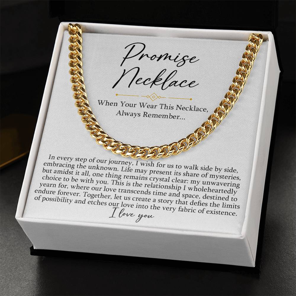 Promise necklace White back