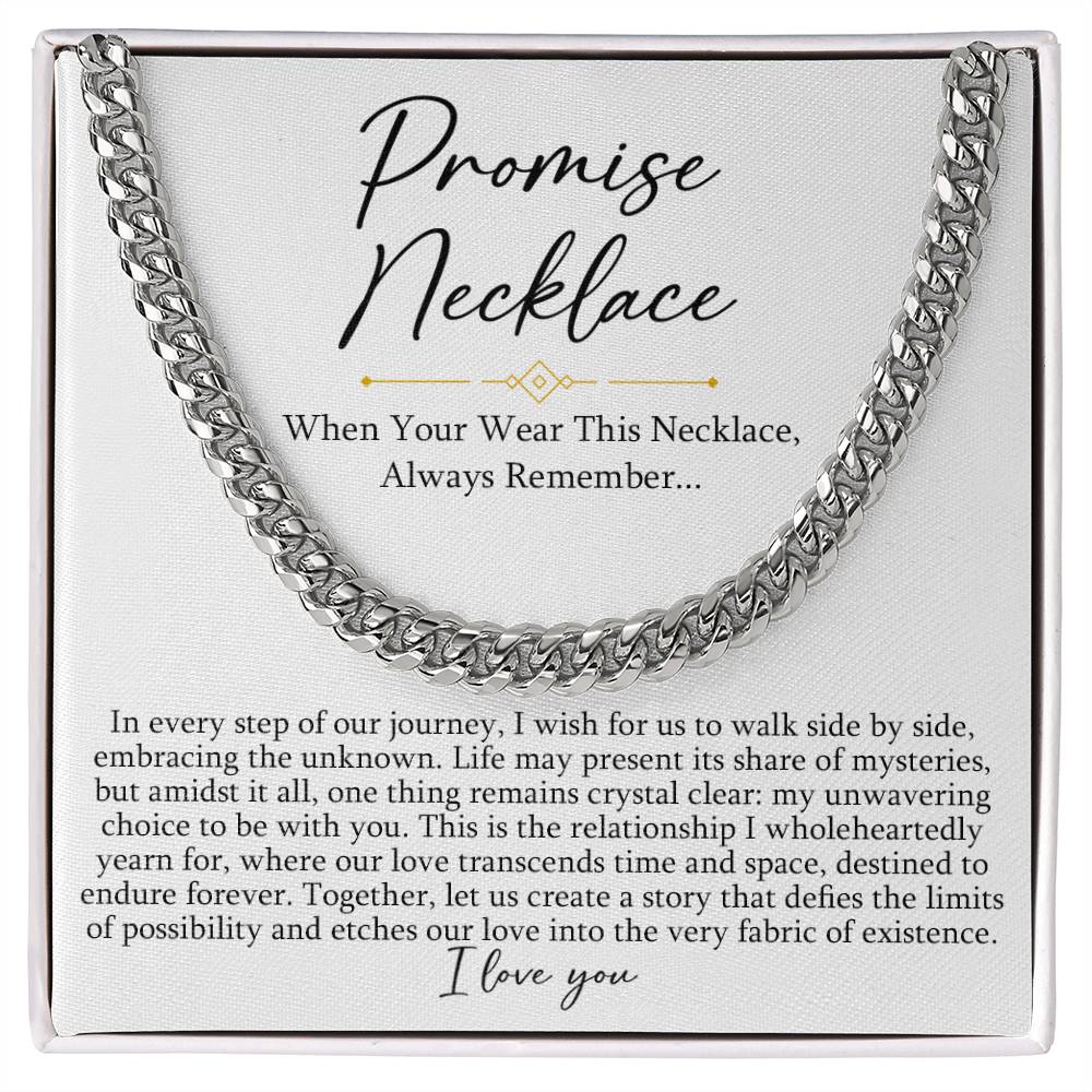 Promise necklace White back
