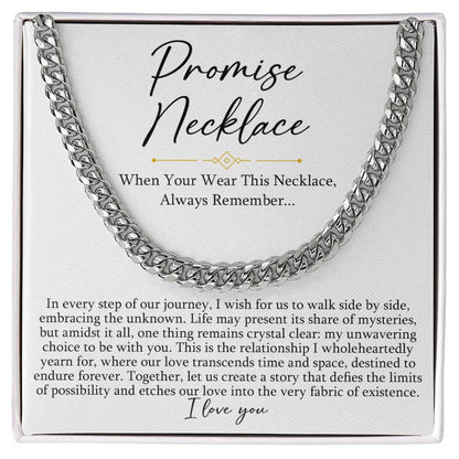 Promise necklace White back