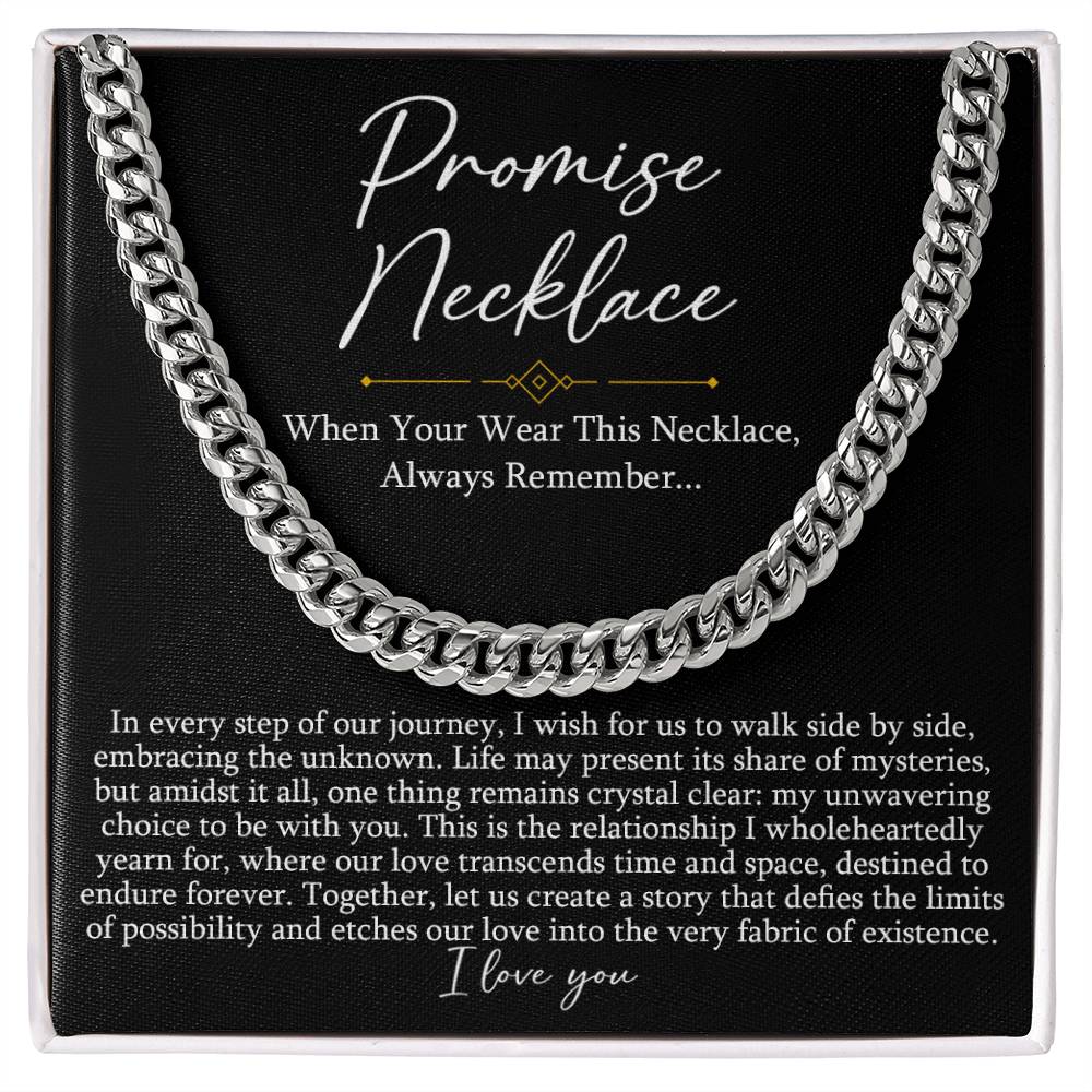 Promise necklace Black back