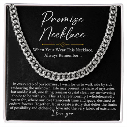 Promise necklace Black back