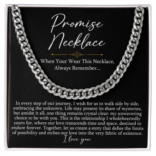Promise necklace Black back