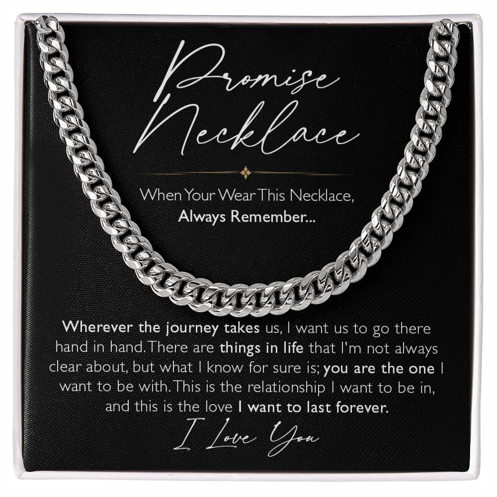 Promise necklace Black back 2