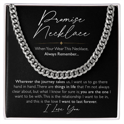 Promise necklace Black back 2