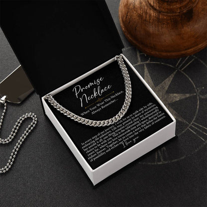 Promise necklace Black back