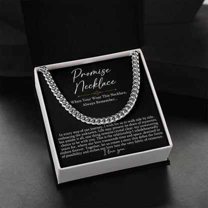 Promise necklace Black back