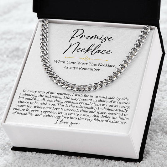 Promise necklace White back