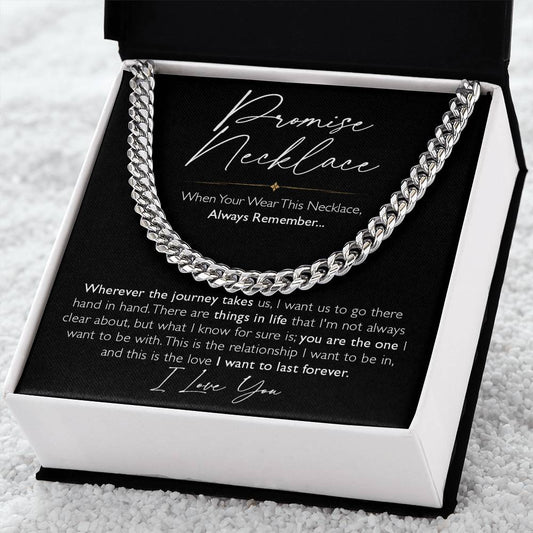 Promise necklace Black back 2