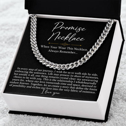 Promise necklace Black back