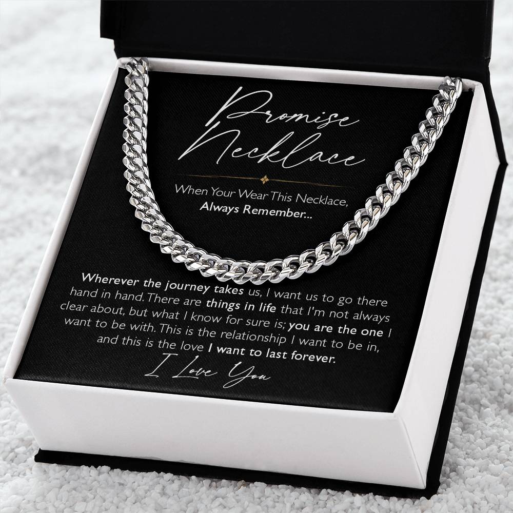 Promise necklace Black back 2