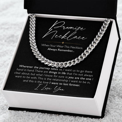 Promise necklace Black back 2