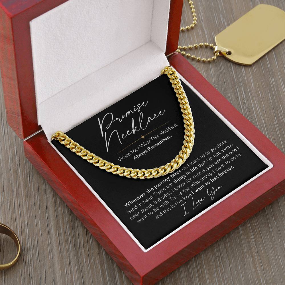 Promise necklace Black back 2