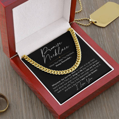 Promise necklace Black back 2