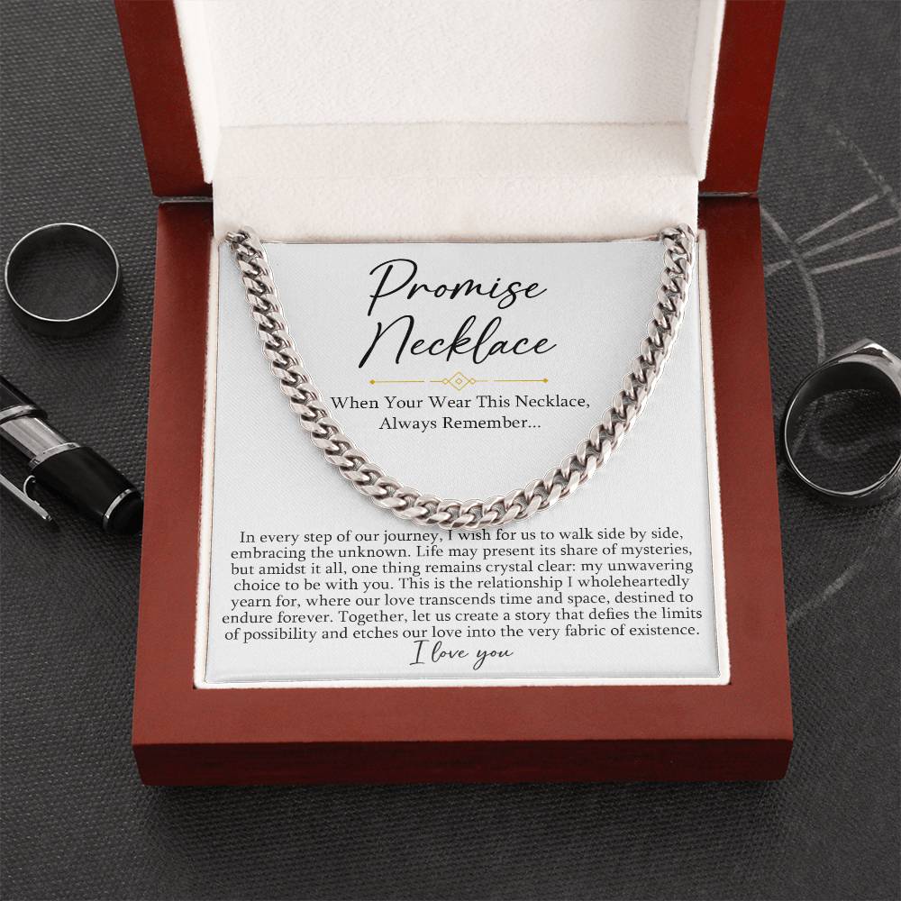 Promise necklace White back